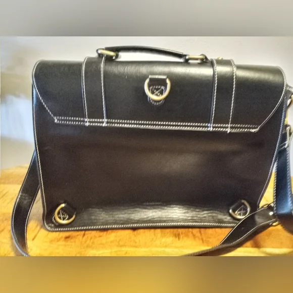 Ecosusi Black Briefcase Messenger Satchel Bag - Picture 7 of 17